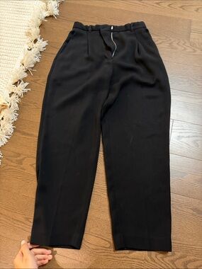 Wilfred Black Straight-Leg High-Waist Pants